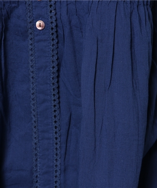 BEAMS BOY（ビームスボーイ）の「○BEAMS BOY / ピンタック ショートスリーブ ワンピース **（ワンピース・レディース・ホワイト/ネイビー・ONE SIZE）」の3枚目の写真