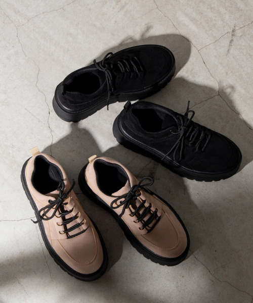 WEGO（ウィゴー）の「WEGO/トレッキングスニーカー（スニーカー・レディース・ブラック/ベージュ・MEDIUM/LARGE）」の7枚目の写真