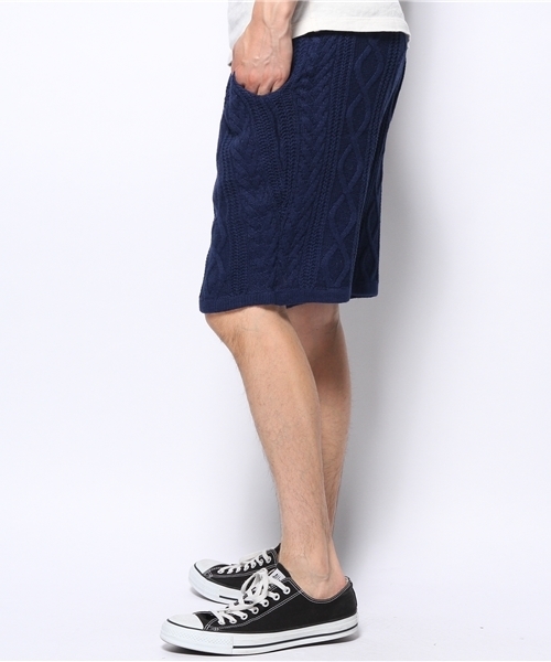 CIAOPANIC（チャオパニック）の「【Ciaopanic】ニット畦ショーツ（その他パンツ・メンズ・チャコールグレー/ブルー・MEDIUM/LARGE）」の6枚目の写真