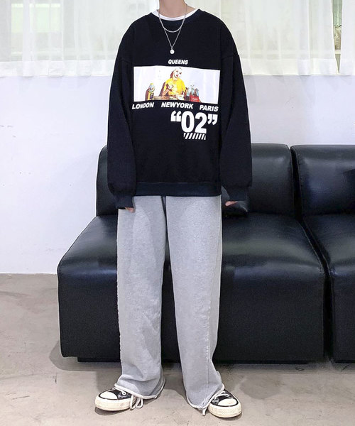 neos（ネオス）の「【neos -addictive design-】ビッグシルエット ガールズフォト スウェット プルオーバー（スウェット・メンズ・ホワイト/ブラック/ピンク/イエロー/ブルー・MEDIUM/LARGE/X-LARGE）」の9枚目の写真