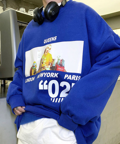 neos（ネオス）の「【neos -addictive design-】ビッグシルエット ガールズフォト スウェット プルオーバー（スウェット・メンズ・ホワイト/ブラック/ピンク/イエロー/ブルー・MEDIUM/LARGE/X-LARGE）」の21枚目の写真