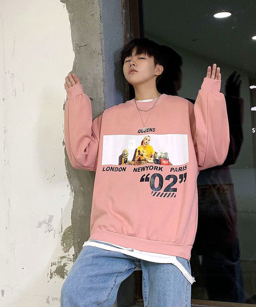 neos（ネオス）の「【neos -addictive design-】ビッグシルエット ガールズフォト スウェット プルオーバー（スウェット・メンズ・ホワイト/ブラック/ピンク/イエロー/ブルー・MEDIUM/LARGE/X-LARGE）」の17枚目の写真