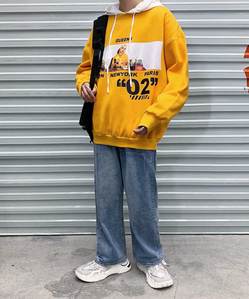 neos（ネオス）の「【neos -addictive design-】ビッグシルエット ガールズフォト スウェット プルオーバー（スウェット・メンズ・ホワイト/ブラック/ピンク/イエロー/ブルー・MEDIUM/LARGE/X-LARGE）」の15枚目の写真