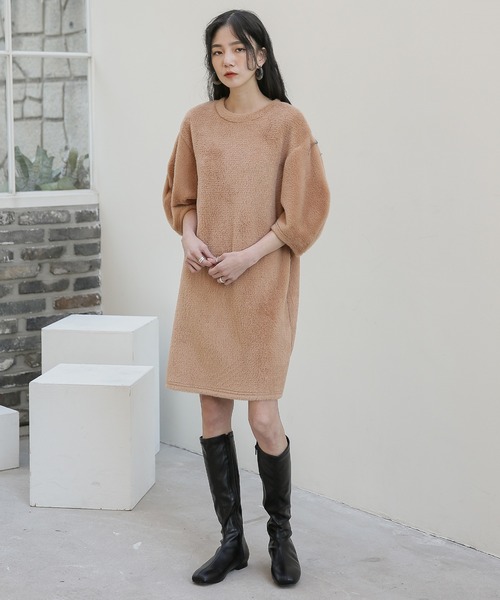 アンゴラパフトショルダーシルエットワンピース ワンピース Une Mansion ユヌマンション のファッション通販 Zozotown