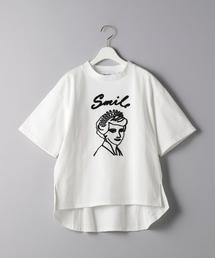 MUVEIL ミュベール Tシャツ　白　中古　美品 ミュベールアート風装飾付きホワイトTシャツ