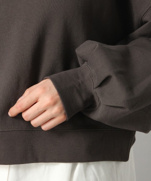 LOWRYS FARM（ローリーズファーム）の「ウラケクルーショートプルオーバー　873042（スウェット・レディース・オフホワイト/チャコールグレー/グリーン/ブルー・FREE）」の8枚目の写真