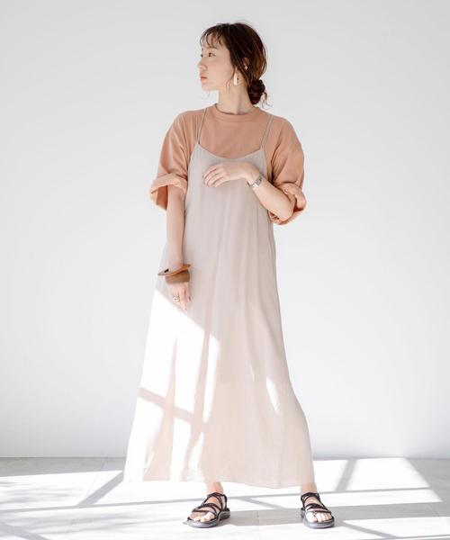 coen（コーエン）の「【WEB限定カラー】レーヨンキャミワンピース（ワンピース・レディース・グリーン/ドット/ブラック/ベージュ・FREE）」の20枚目の写真