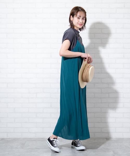 coen（コーエン）の「【WEB限定カラー】レーヨンキャミワンピース（ワンピース・レディース・グリーン/ドット/ブラック/ベージュ・FREE）」の14枚目の写真