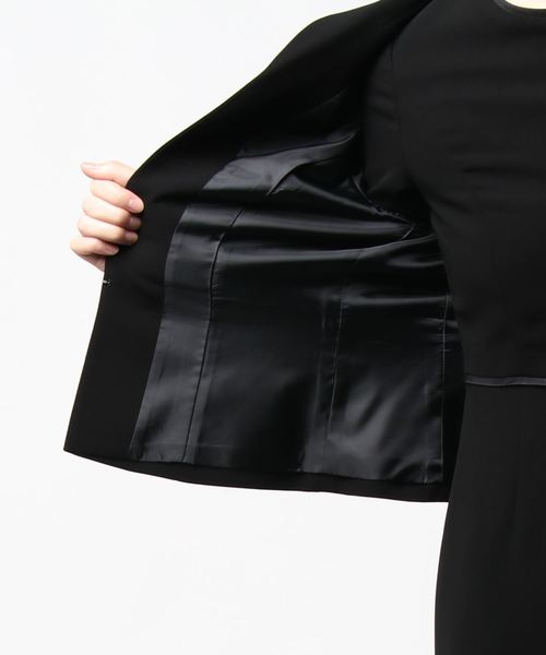 MONOIR（モノワール）の「濃染加工アンサンブル（ジャケットワンピース）（アンサンブル・レディース・ブラック・11号/9号/13号/7号/15号）」の9枚目の写真