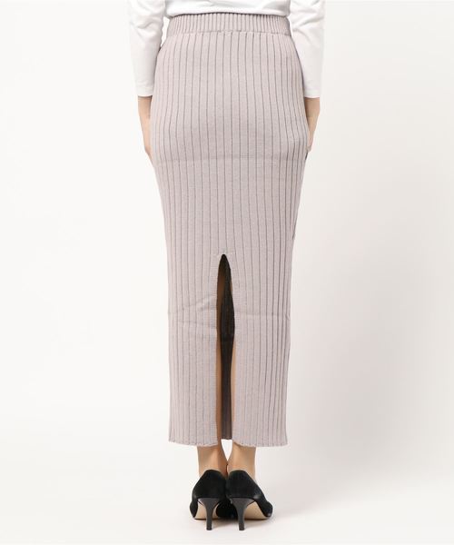 ENVYM（アンビー）の「リブＫＮＩＴタイトＳＫ（スカート・レディース・ブラック/ベージュ/グレー・FREE）」の5枚目の写真