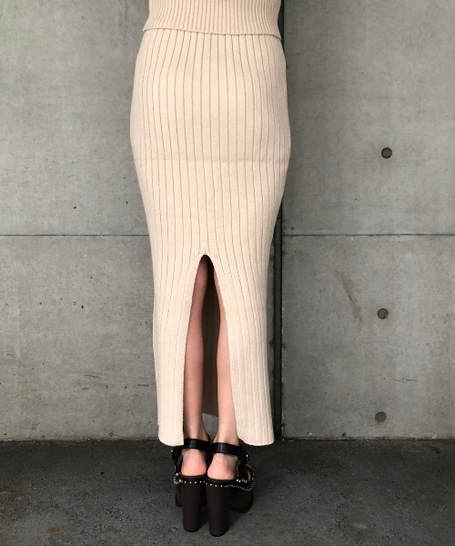 ENVYM（アンビー）の「リブＫＮＩＴタイトＳＫ（スカート・レディース・ブラック/ベージュ/グレー・FREE）」の13枚目の写真