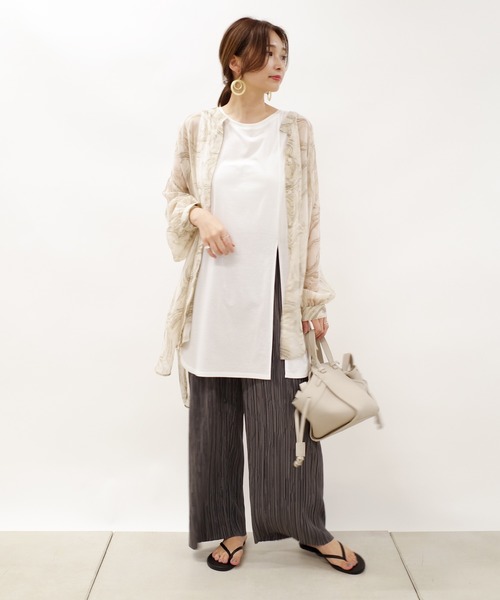 DouDou（ドゥドゥ）の「【新色追加】ランダムプリーツワイドパンツ（その他パンツ・レディース・チャコールグレー/ブラウン/ベージュ/ブラック/ライトグレー・FREE）」の15枚目の写真