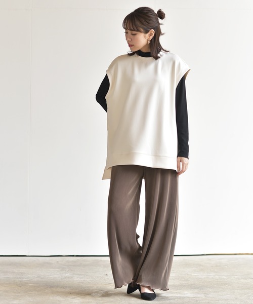 rps（アールピーエス）の「ダンボールフレンチスリーブプルオーバー（その他トップス・レディース・アイボリー/ブラック/モカ・M）」の9枚目の写真