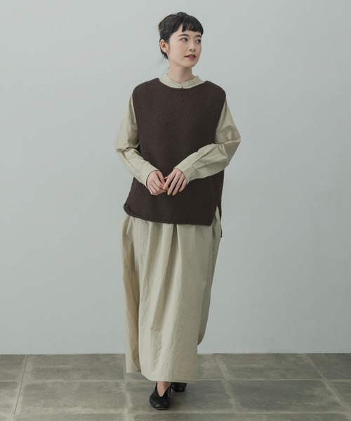 美品　kagure かぐれ ペルーニットベスト　ナチュラル　アイボリー　FREE かぐれ（カグレ）の「ペルーニットベスト（ベスト）」 - WEAR