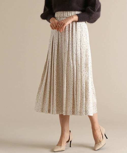 Tiara(ティアラ)の「ランダムピンドットプリーツスカート(スカート・レディース・ブラック/アイボリー/グレー・FREE)」の5枚目の写真