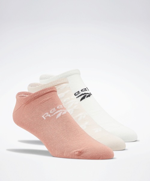 Reebok（リーボック）の「クラシックス インビジブル ソックス 3足組 / Classics Invisible Socks 3 Pairs（ソックス/靴下・メンズ・ブラック/ホワイト×ブルー/ホワイト×グレー/ピンク/ペールイエロー/アイボリー/マルチ/ホワイト×ライトピンク/ホワイト×グリーン・SMALL/MEDIUM/LARGE/X-LARGE）」の5枚目の写真