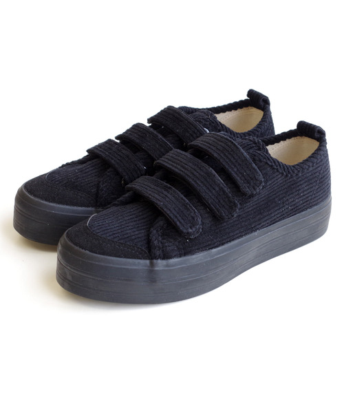 AmiAmi（アミアミ）の「厚底ベルクロコーデュロイスニーカー（スニーカー・レディース・ブラック/グレー/キャメル・22.5cm/23cm/23.5cm/24cm/24.5cm）」の13枚目の写真