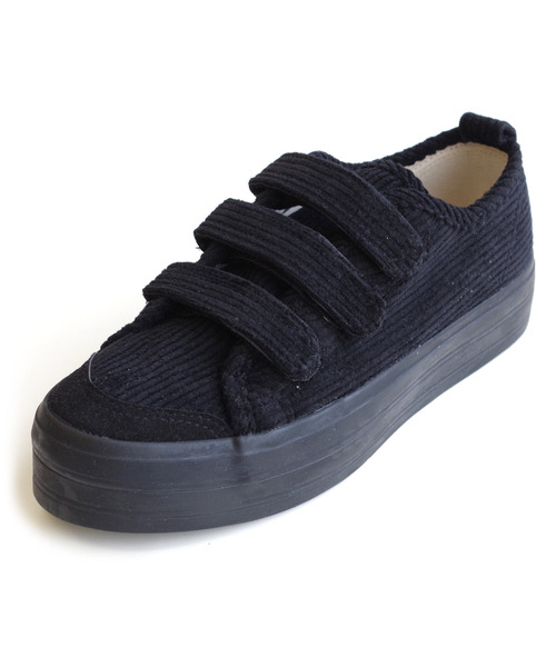 AmiAmi（アミアミ）の「厚底ベルクロコーデュロイスニーカー（スニーカー・レディース・ブラック/グレー/キャメル・22.5cm/23cm/23.5cm/24cm/24.5cm）」の15枚目の写真