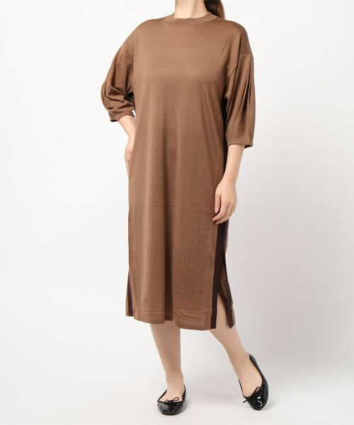 セール ハイゲージ配色バルーンスリーブニットワンピース ワンピース Heliopole エリオポール のファッション通販 Zozotown