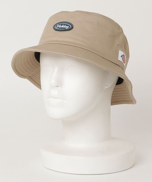 Dickies（ディッキーズ）の「【Dickies】CALIF WAPPEN BUCKET HAT / ディッキーズ カリフ ワッペンロゴ バケットハット（ハット・レディース・ホワイト/ブラック/ベージュ・FREE）」の3枚目の写真