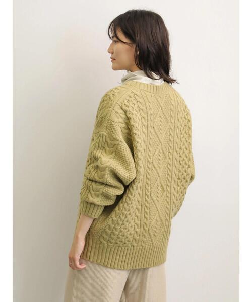 セール】キーネックケーブルニットプルオーバー ＊○（ニット/セーター
