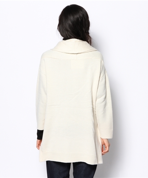 DISCOAT（ディスコート）の「【Discoat】Wフェイスショールカーディガン（カーディガン/ボレロ・レディース・オフホワイト/キャメル/ネイビー・ﾌﾘ-）」の6枚目の写真
