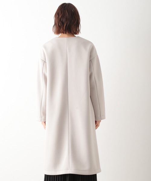【未使用】LEPSIMノーカラーロングコート【定価9900円】 SMILE ORCHID ノーカラーコート コート ノーカラーファスナー