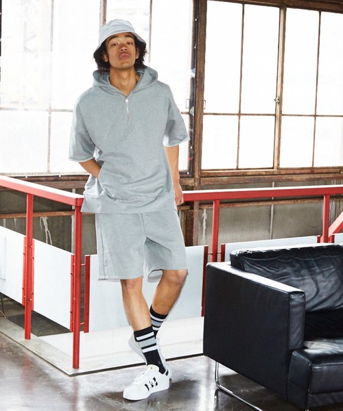 DEAR LAUREL(ディアローレル)の「DEAR LAUREL/ディアローレル パーカー D21S1201(パーカー・メンズ・グレー/ブラック・L/M)」の6枚目の写真