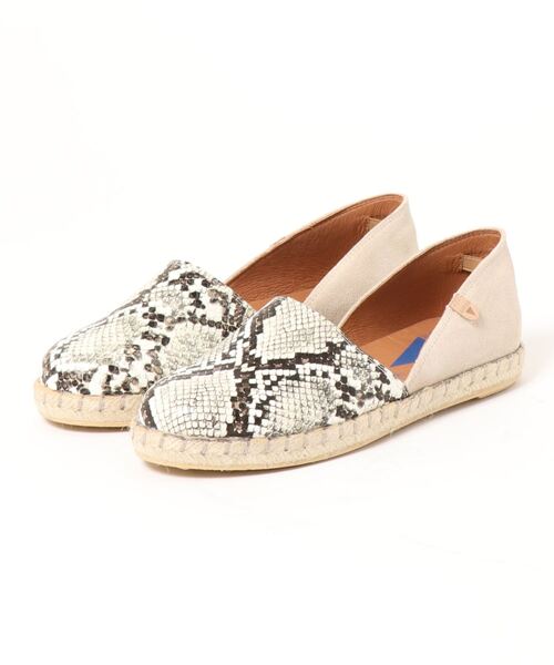 VERBENAS（ベルベナス）の「パイソンエスパシューズ（スリッポン・レディース・ベージュ・37/39/35/38/36）」の4枚目の写真