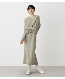 AZUL by moussy | LAYERED 3WAY KNIT ONE PIECE/レイヤード3ウェイニットワンピース(ワンピース)