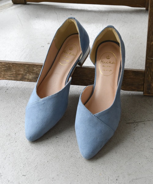 NOFALL（ノーフォール）の「ポインテッドトゥサイドオープンゴールドプレートヒール（パンプス・レディース・ブラック/アイボリー/ブラック系その他/グレー系その他2/ベージュ系その他2/ブルー系その他2・LL/3L/SS/S/M/L）」の6枚目の写真