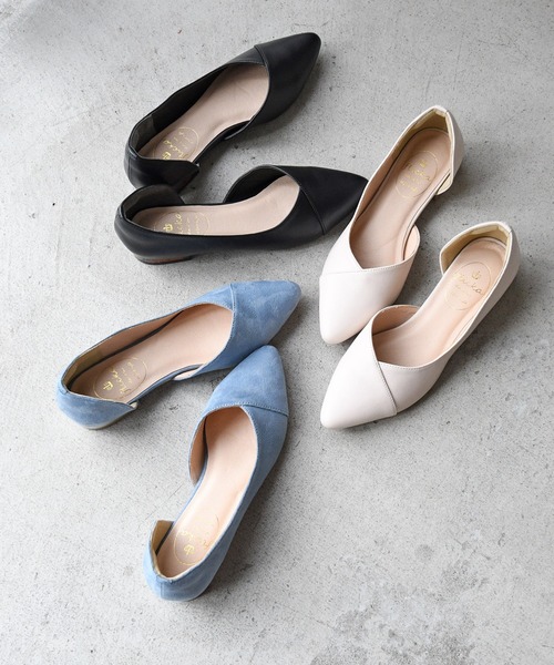 NOFALL（ノーフォール）の「ポインテッドトゥサイドオープンゴールドプレートヒール（パンプス・レディース・ブラック/アイボリー/ブラック系その他/グレー系その他2/ベージュ系その他2/ブルー系その他2・LL/3L/SS/S/M/L）」の14枚目の写真