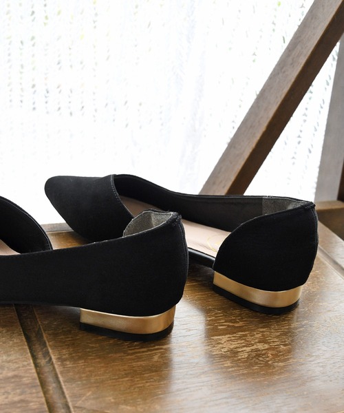 NOFALL（ノーフォール）の「ポインテッドトゥサイドオープンゴールドプレートヒール（パンプス・レディース・ブラック/アイボリー/ブラック系その他/グレー系その他2/ベージュ系その他2/ブルー系その他2・LL/3L/SS/S/M/L）」の11枚目の写真