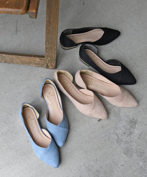 NOFALL（ノーフォール）の「ポインテッドトゥサイドオープンゴールドプレートヒール（パンプス・レディース・ブラック/アイボリー/ブラック系その他/グレー系その他2/ベージュ系その他2/ブルー系その他2・LL/3L/SS/S/M/L）」の15枚目の写真