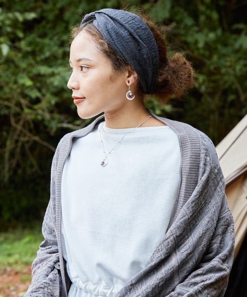 チャイハネ（チャイハネ）の「【チャイハネ】クロスヘアバンド（ヘアバンド・レディース・ベージュ/ブラウン/ネイビー/ホワイト/チャコール・FREE）」の18枚目の写真