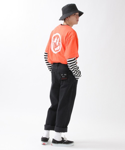 ISTKUNST（イストクンスト）の「ISTKUNST／LOGO&SMILEY TEE 2940864（Tシャツ/カットソー・レディース・ホワイト/ダークラベンダー/ライトイエロー/オレンジ/ブラック/ライトグレー/ライトブルー/ネイビー/ライトグリーン/パープル/ピンク・SMALL/MEDIUM/LARGE）」の19枚目の写真