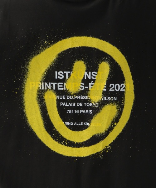 ISTKUNST（イストクンスト）の「ISTKUNST／LOGO&SMILEY TEE 2940864（Tシャツ/カットソー・レディース・ホワイト/ダークラベンダー/ライトイエロー/オレンジ/ブラック/ライトグレー/ライトブルー/ネイビー/ライトグリーン/パープル/ピンク・SMALL/MEDIUM/LARGE）」の22枚目の写真