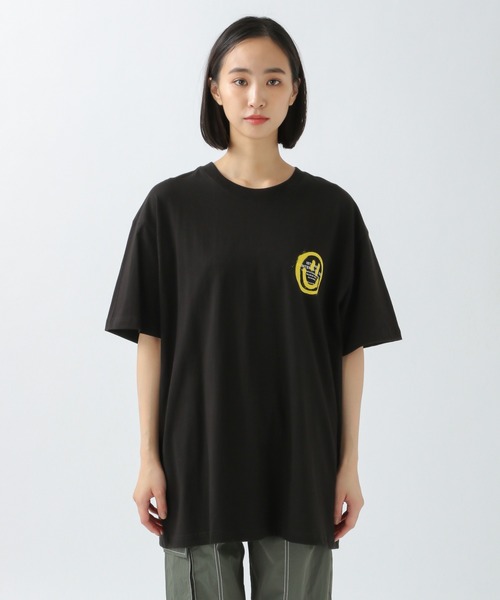 ISTKUNST（イストクンスト）の「ISTKUNST／LOGO&SMILEY TEE 2940864（Tシャツ/カットソー・レディース・ホワイト/ダークラベンダー/ライトイエロー/オレンジ/ブラック/ライトグレー/ライトブルー/ネイビー/ライトグリーン/パープル/ピンク・SMALL/MEDIUM/LARGE）」の18枚目の写真