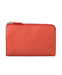 極美品❣️ HIROFU ヒロフ レザー二つ折り財布 ウォレットレディースオレンジ HIROFU 財布 「センプレ」二つ折り財布 レザー ウォレット 本革