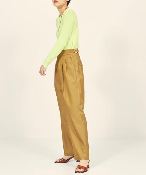 BRACTMENT（ブラクトメント）の「『BRACTMENT(ブラクトメント)』 BM サイド アジャスト 2タックパンツ（その他パンツ・レディース・オフホワイト/オリーブ・38/36）」の2枚目の写真