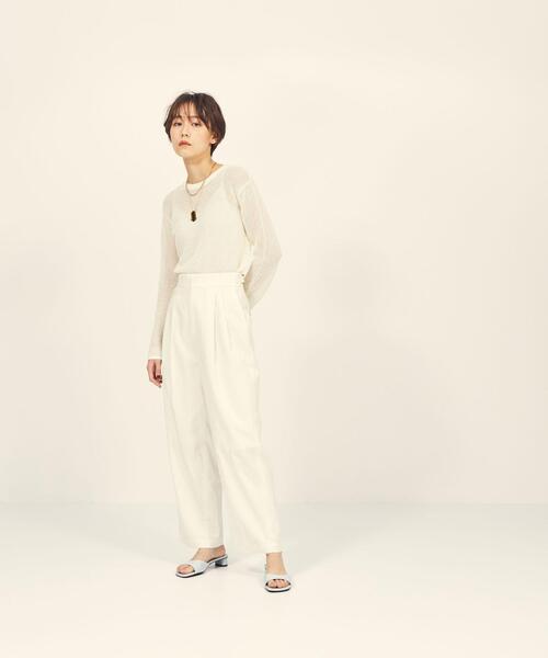 BRACTMENT（ブラクトメント）の「『BRACTMENT(ブラクトメント)』 BM サイド アジャスト 2タックパンツ（その他パンツ・レディース・オフホワイト/オリーブ・38/36）」の20枚目の写真