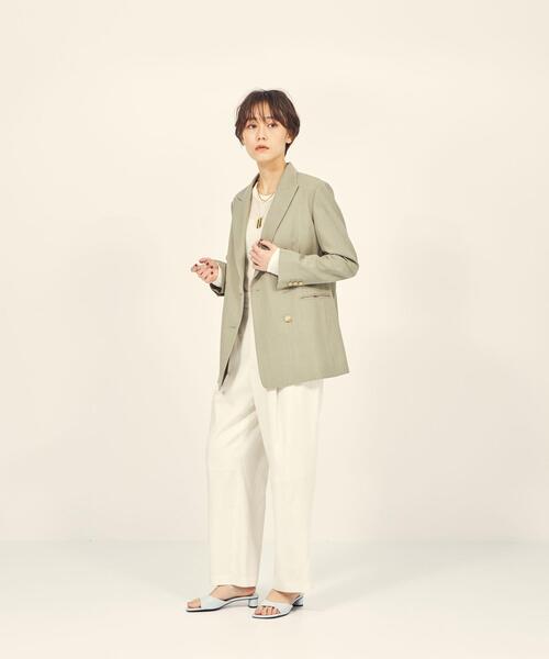 BRACTMENT（ブラクトメント）の「『BRACTMENT(ブラクトメント)』 BM サイド アジャスト 2タックパンツ（その他パンツ・レディース・オフホワイト/オリーブ・38/36）」の17枚目の写真