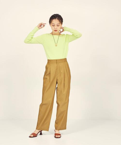 BRACTMENT（ブラクトメント）の「『BRACTMENT(ブラクトメント)』 BM サイド アジャスト 2タックパンツ（その他パンツ・レディース・オフホワイト/オリーブ・38/36）」の10枚目の写真