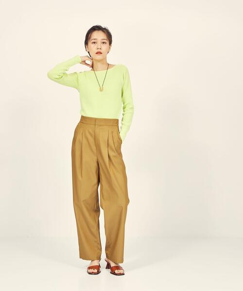 BRACTMENT（ブラクトメント）の「『BRACTMENT(ブラクトメント)』 BM サイド アジャスト 2タックパンツ（その他パンツ・レディース・オフホワイト/オリーブ・38/36）」の12枚目の写真