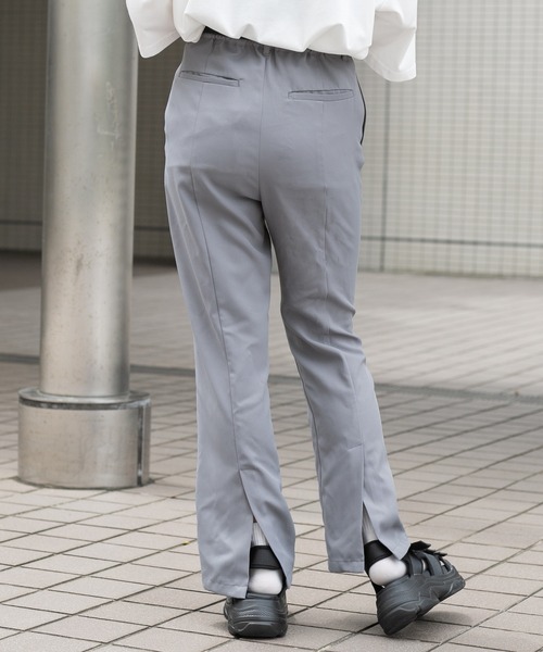 PairPair（ペアペア）の「ソフトフレアカラーパンツ(レディース/リンクアイテム）（スラックス・レディース・グレイッシュブルー/オフホワイト/ブラック/オレンジ/ダークパープル・MEDIUM/SMALL）」の9枚目の写真