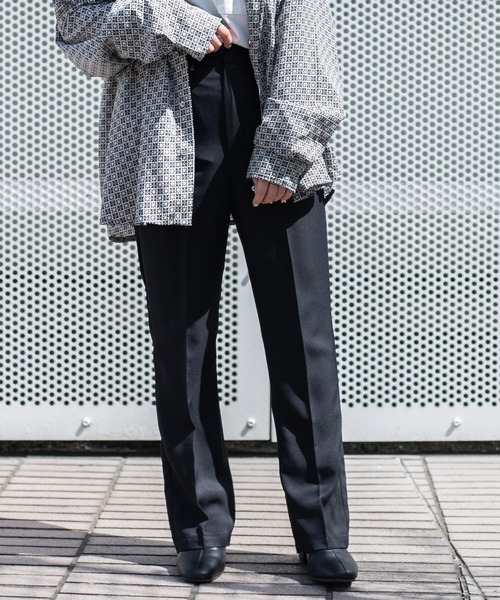 PairPair（ペアペア）の「ソフトフレアカラーパンツ(レディース/リンクアイテム）（スラックス・レディース・グレイッシュブルー/オフホワイト/ブラック/オレンジ/ダークパープル・MEDIUM/SMALL）」の14枚目の写真