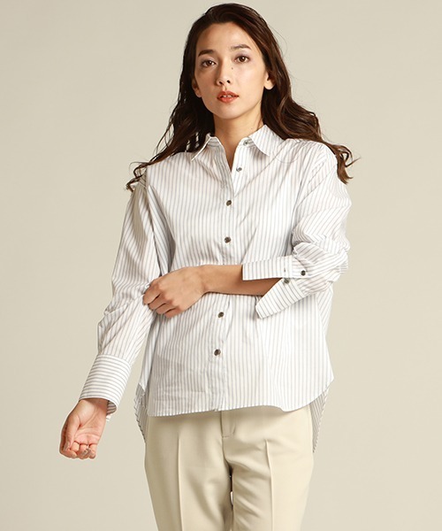 セール 大きいサイズ 襟付きノンアイロンシャツ シャツ ブラウス La F ラエフ のファッション通販 Zozotown