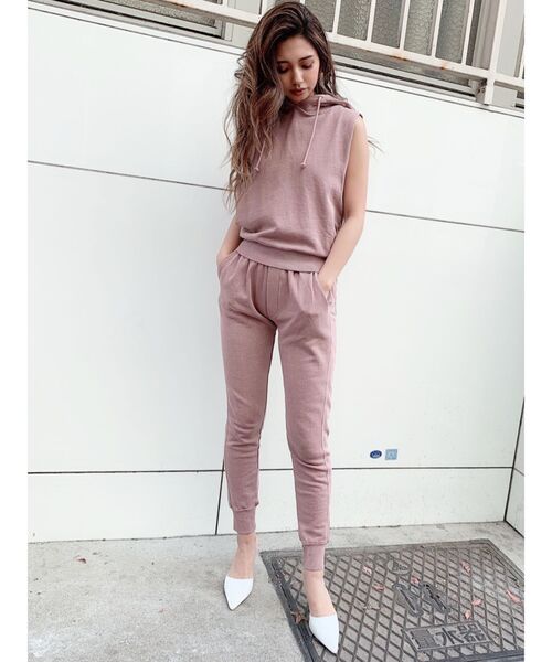 GYDA(ジェイダ)の「【セットアップ着用可】vintageスリムスウェットパンツ(その他パンツ・レディース・ブラック/ピンク/カーキ・FREE)」の6枚目の写真