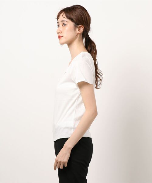 flower（フラワー）の「ギャザーフリルTシャツ（Tシャツ/カットソー・レディース・ホワイト/ブラウン/カーキ・FREE）」の11枚目の写真