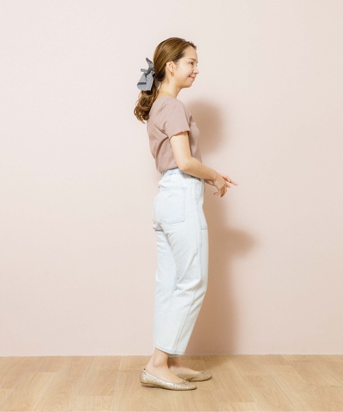 flower（フラワー）の「ギャザーフリルTシャツ（Tシャツ/カットソー・レディース・ホワイト/ブラウン/カーキ・FREE）」の6枚目の写真